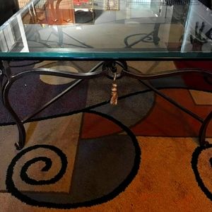 Victorian style Glass top table